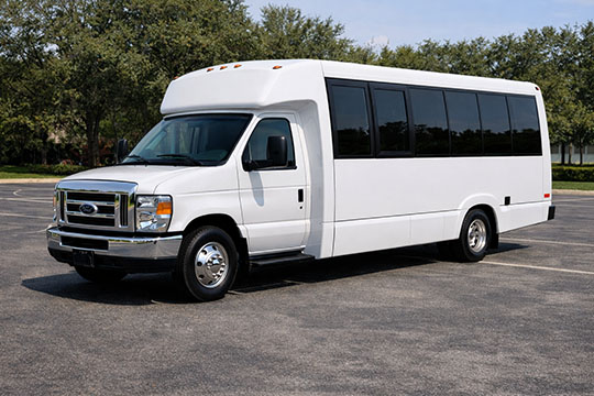 18-passenger minibus available for charter in Cedar Rapids, IA