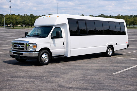 25-passenger minibus available for charter in Cedar Rapids, IA